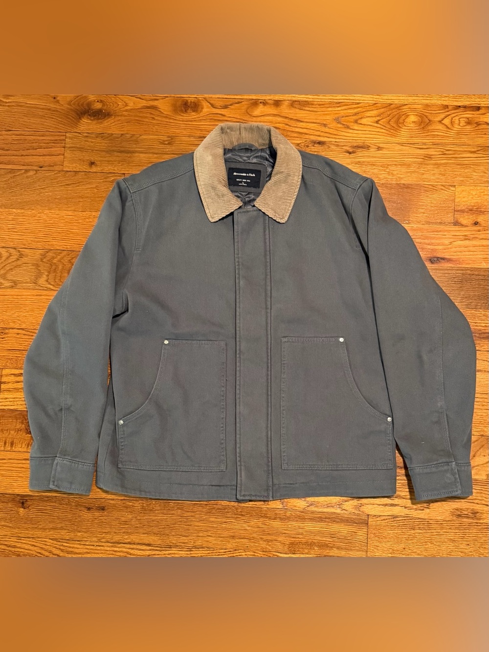 Abercrombie & Fitch Blue Kanga-Zip Workwear Jacket - Large